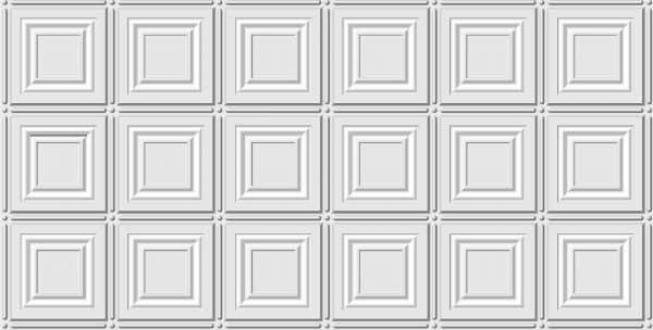 Pattern #306 - White - 2'x4' Faux Tin Ceiling Tile Pattern