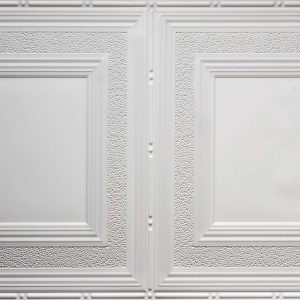 Pattern #509- White and Nickel - 2'x4' Faux Tin Ceiling Tile Pattern